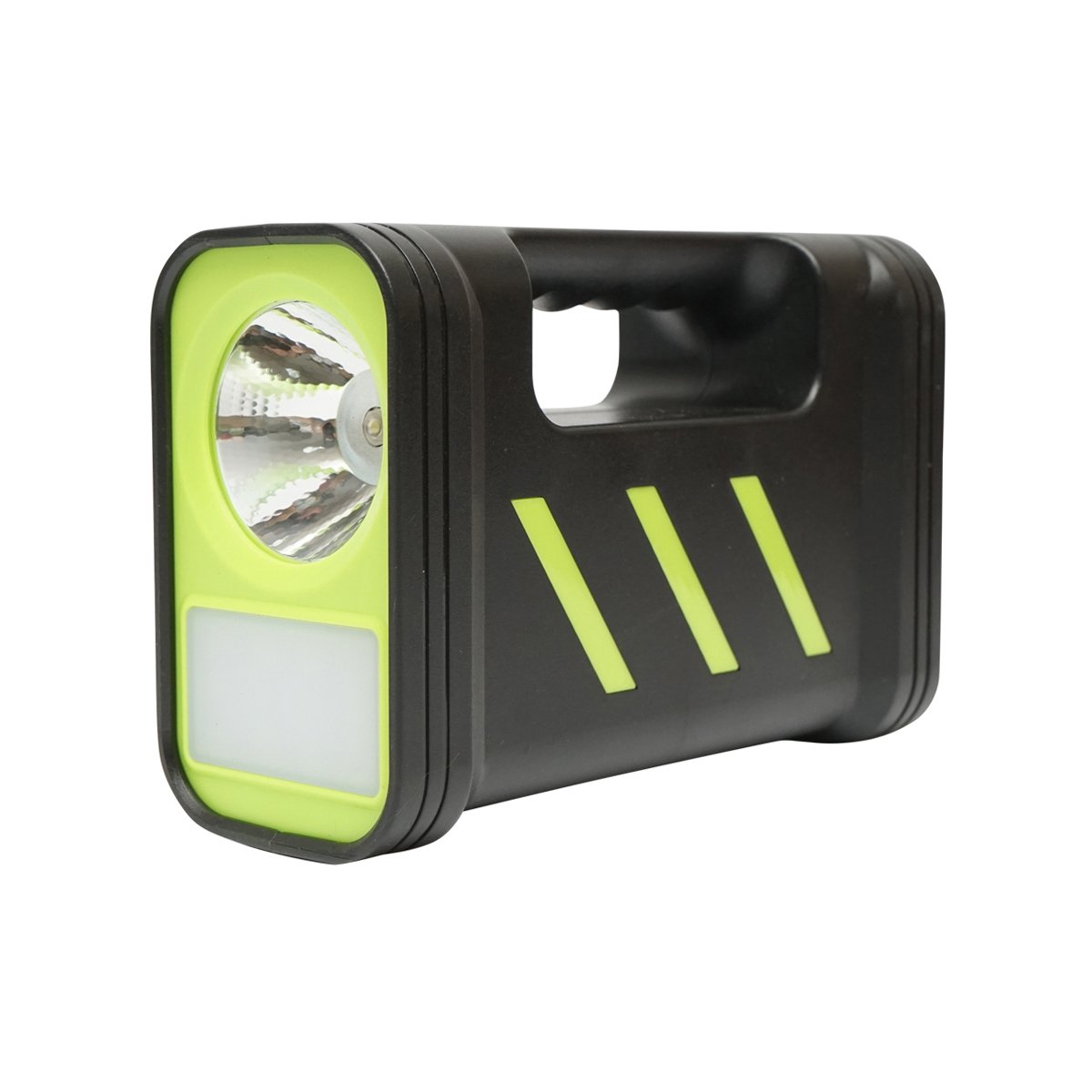 Kit iluminat portabil LED cu 3 becuri/proiector, panou solar si baterie 6V, 4.5Ah pentru pescuit camping GD-12